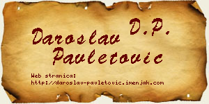 Daroslav Pavletović vizit kartica